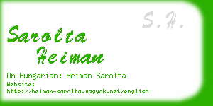 sarolta heiman business card